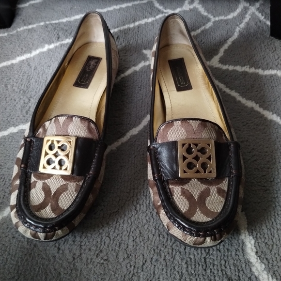 Vintage Coach Logo Monogram Loafers Moccasins - Picture 3 of 16